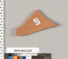 Terracotta fragment of an amphora (jar), Terracotta, Greek, Attic
