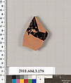 Terracotta fragment of an amphora (jar), Terracotta, Greek, Attic