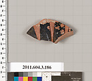 Terracotta fragment of an amphora (jar), Terracotta, Greek, Attic