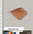 Terracotta fragment of an amphora (jar), Terracotta, Greek, Attic