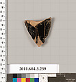 Terracotta fragment of an undetermined shape, Terracotta, Greek, Attic