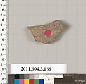 Terracotta fragment of an amphora (jar), Terracotta, Greek, Attic