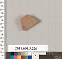 Terracotta fragment of a neck-amphora of Nicosthenic shape (jar), Terracotta, Greek, Attic
