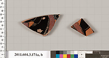 Terracotta fragments of an amphora (jar), Terracotta, Greek, Attic