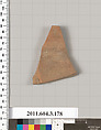 Terracotta fragment of an amphora (jar), Terracotta, Greek, Attic