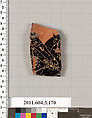 Terracotta fragment of an amphora (jar), Terracotta, Greek, Attic