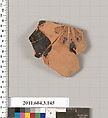 Terracotta fragment of an amphora (jar), Terracotta, Greek, Attic