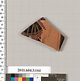Terracotta fragment of an amphora (jar), Terracotta, Greek, Attic