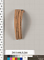 Terracotta fragment of an oinochoe (jug), Terracotta, Greek, Attic