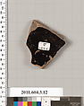 Terracotta fragment of an open shape, Terracotta, Greek, Attic?