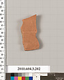 Terracotta fragment of a neck-amphora (jar), Terracotta, Greek, Attic
