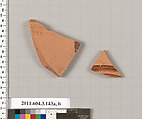 Terracotta fragments from closed shapes, Terracotta, Greek, Attic?