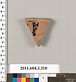 Terracotta fragment of a neck-amphora (jar), Terracotta, Greek, Attic