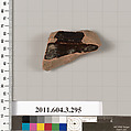 Terracotta fragment of a neck-amphora (jar), Terracotta, Greek, Attic