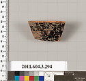 Terracotta fragment of a neck-amphora (jar), Terracotta, Greek, Attic