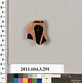 Terracotta fragment of a neck-amphora (jar), Terracotta, Greek, Attic