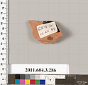 Terracotta fragment of a neck-amphora (jar), Terracotta, Greek, Attic