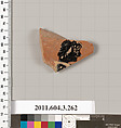 Terracotta fragment from an oinochoe (jug)?, Terracotta, Greek, Attic