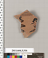 Terracotta fragment of an neck-amphora (jar)?, Terracotta, Greek, Attic?