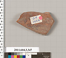 Terracotta fragment of a neck-amphora (jar), Terracotta, Greek, Attic