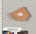 Terracotta fragment of a neck-amphora (jar), Terracotta, Greek, Attic