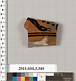 Terracotta fragment of a neck-amphora (jar), Terracotta, Greek, Attic