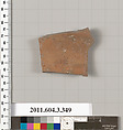 Terracotta fragment of a neck-amphora (jar), Terracotta, Greek, Attic