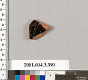Terracotta fragment of a neck-amphora (jar), Terracotta, Greek, Attic