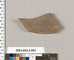 Terracotta fragment of a neck-amphora (jar), Terracotta, Greek, Attic