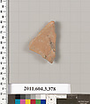 Terracotta fragment of a neck-amphora (jar), Terracotta, Greek, Attic