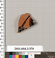 Terracotta fragment of a neck-amphora (jar), Terracotta, Greek, Attic