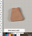 Terracotta fragment of a neck-amphora (jar), Terracotta, Greek, Attic