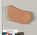 Terracotta fragment of an amphora (jar), Terracotta, Greek, Attic
