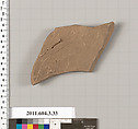 Terracotta fragment of an amphora (jar)?, Terracotta, Greek, Attic