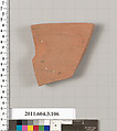 Terracotta fragment of an amphora (jar), Terracotta, Greek, Attic