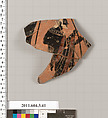 Terracotta fragment of an amphora (jar), Terracotta, Greek, Attic