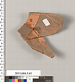 Terracotta fragment of an amphora (jar), Terracotta, Greek, Attic
