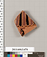 Terracotta fragment of a Panathenaic prize amphora, Terracotta, Greek, Attic