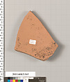 Terracotta fragment of an amphora (jar), Terracotta, Greek, Attic