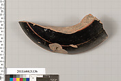 Terracotta fragment of an amphora (jar), Terracotta, Greek, Attic