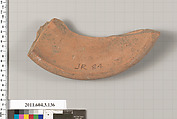 Terracotta fragment of an amphora (jar), Terracotta, Greek, Attic