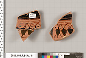 Terracotta fragments of an amphora (jar), Terracotta, Greek, Attic