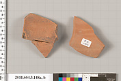 Terracotta fragments of an amphora (jar), Terracotta, Greek, Attic