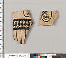 Terracotta fragments of a neck-amphora (jar), Terracotta, Greek, Attic