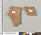 Terracotta fragments of a neck-amphora (jar), Terracotta, Greek, Attic
