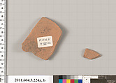Terracotta fragments of a neck-amphora of Nicosthenic shape (jar)?, Terracotta, Greek, Attic