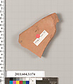 Terracotta fragment of an amphora (jar), Terracotta, Greek, Attic