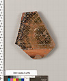Terracotta fragment of a Panathenaic prize amphora, Terracotta, Greek, Attic