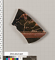 Terracotta fragment of a Panathenaic prize amphora, Terracotta, Greek, Attic