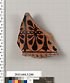 Terracotta fragment of a neck-amphora (jar), Terracotta, Greek, Attic